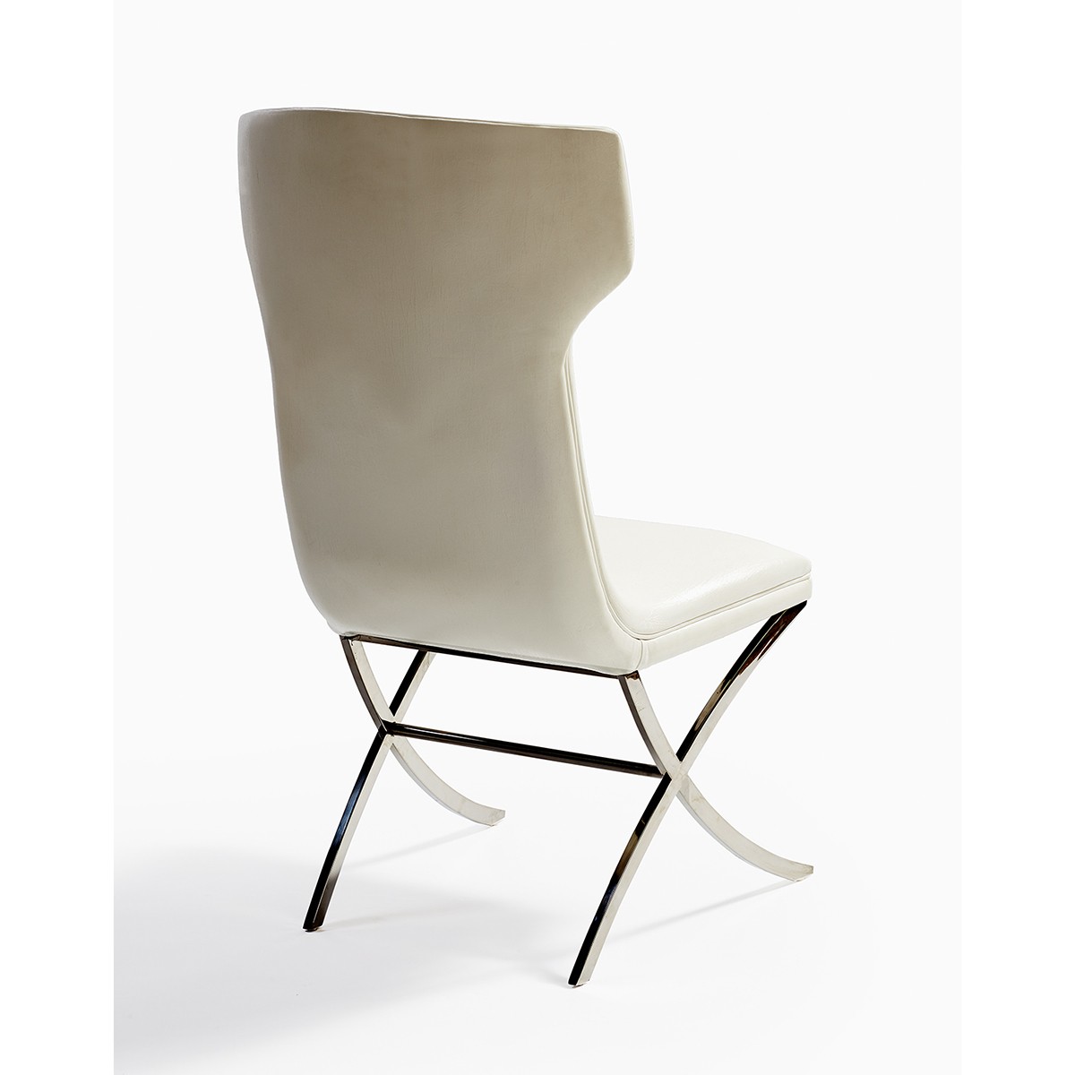 Sila de pata de acero y tapizado blanco Foto: CH374 (1)