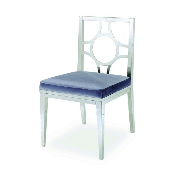 Silla de acero tapizada en terciopelo Foto: CH335