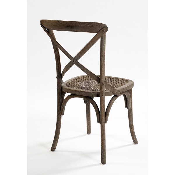 Silla de madera de roble envejecido tono oscuro Foto: XN6043-1 2