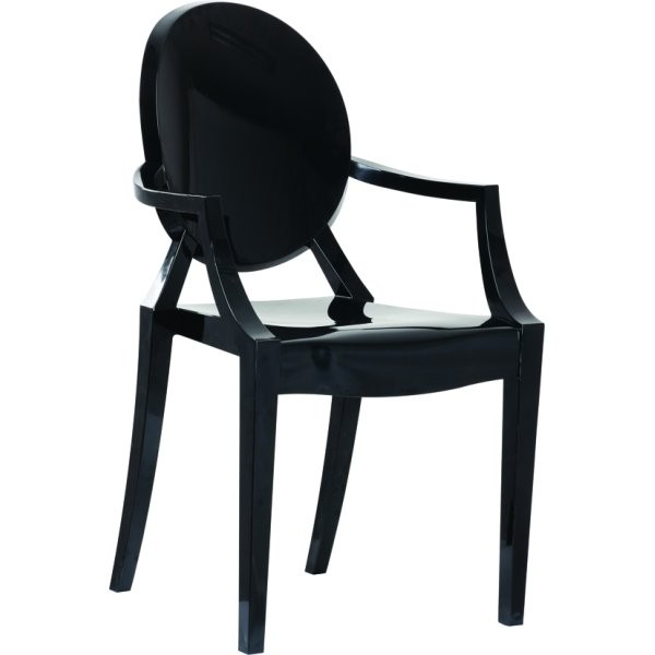 Sillón medallón negro con tara Foto: PC099-N