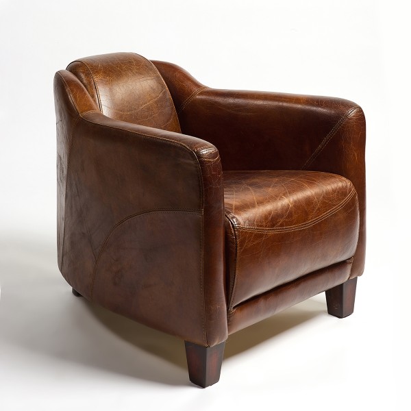 Sillón de piel marrón Foto: 1022-1 (3)