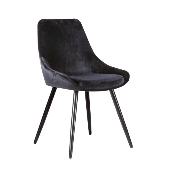 Silla terciopelo negro Foto: 2619BA-N