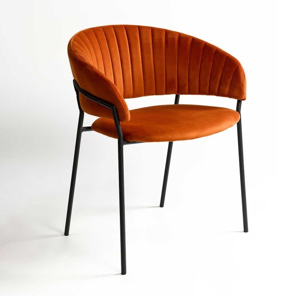 Sillón tapizado caldera y pata metal Foto: ORISA (1)