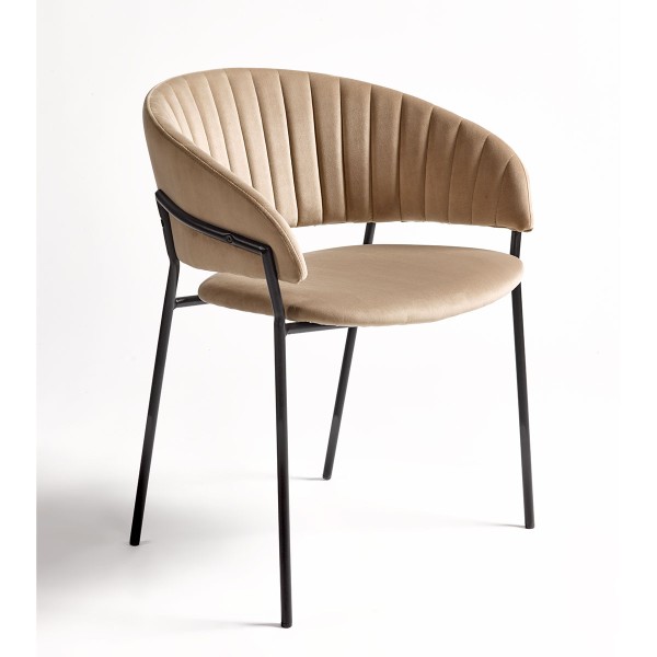 Sillón de tercipelo beige Foto: ORISA-B (5)