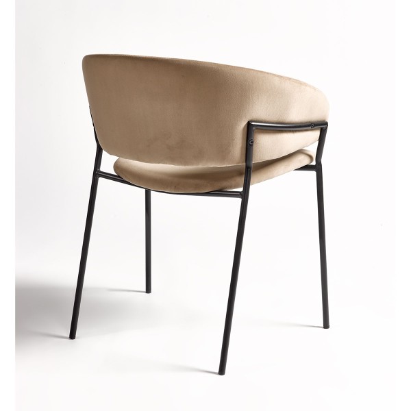 Sillón de tercipelo beige Foto: ORISA-B (5) 2