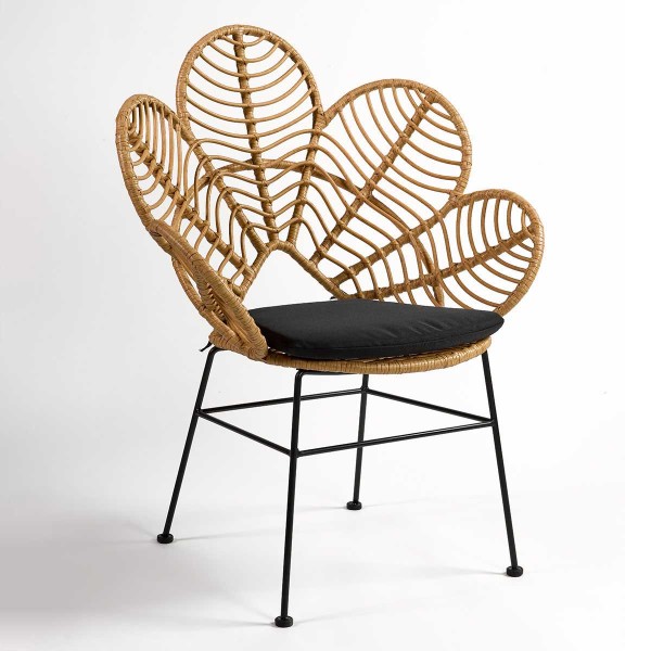 Sillón exterior ratán sintético forma de flor Foto: PALMIRA