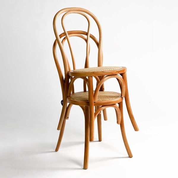 Silla de roble y ratán natural Foto: XNR343F (6)