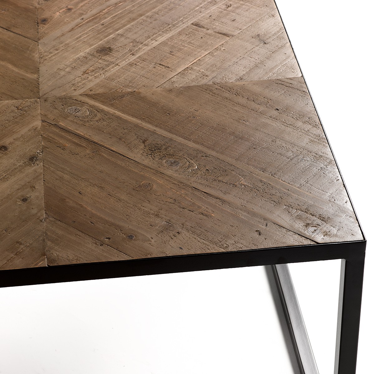 MESA MADERA ANTIGUA Y  METAL (80x80x45) Foto: EM-713-1-mesa madera antigua y metal (3)