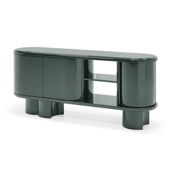 Aparador verde oliva alto brillo Foto: ALBOR-2-aparador-verde-alto-brillo