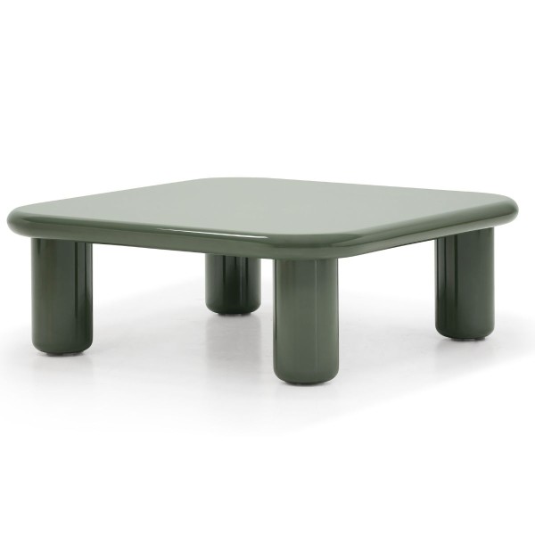 Mesa de centro cuadrada verde oliva alto brillo Foto: BECA-1