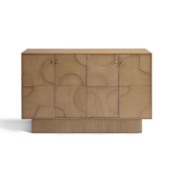 Aparador madera natural puertas relieves base madera Foto: NANTES-aparador-natural-puertas-relieves-240308_crisal_696