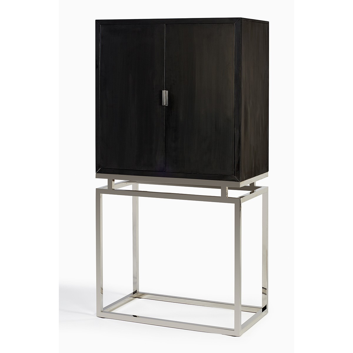 ARMARIO NEGRO Y ACERO BALDA CRISTAL 9050175 Foto: SS-CA-0026-BL1 (3)