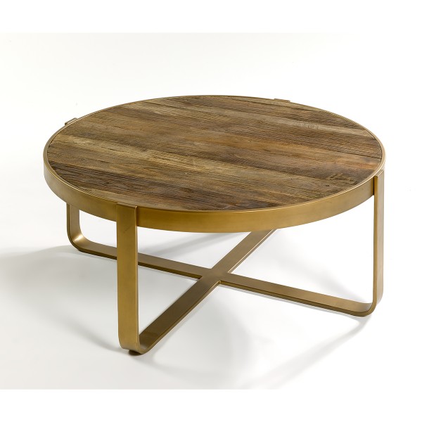 MESA DORADA Y OLMO ENVEJECIDO (90x37)